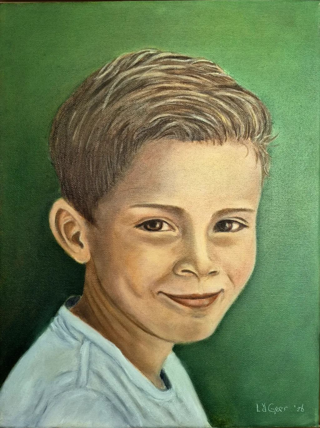Thoughtful Boy in Green