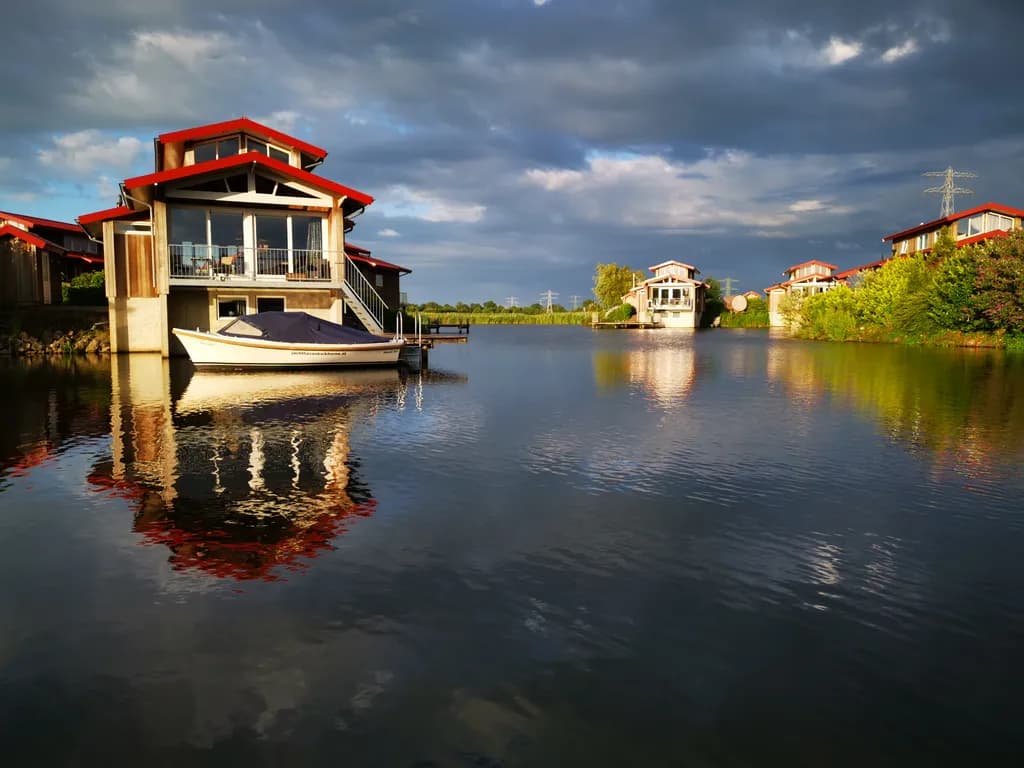 Red Roof Reflections
