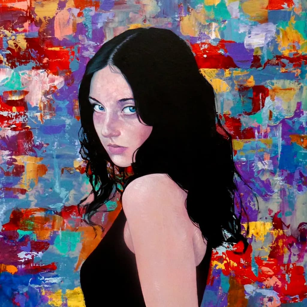 Girl Amid Colors