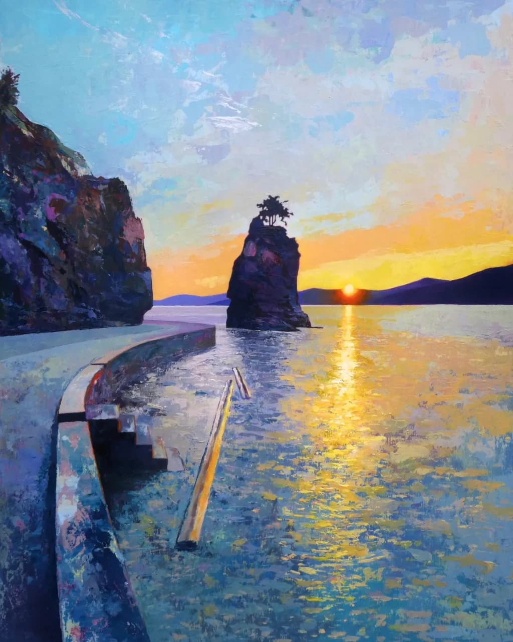 Sunset Over the Sea Cliffs