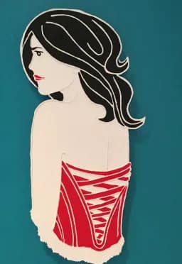 Lady in a Red Corset