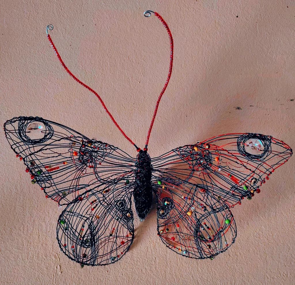 Beaded Wire Butterfly