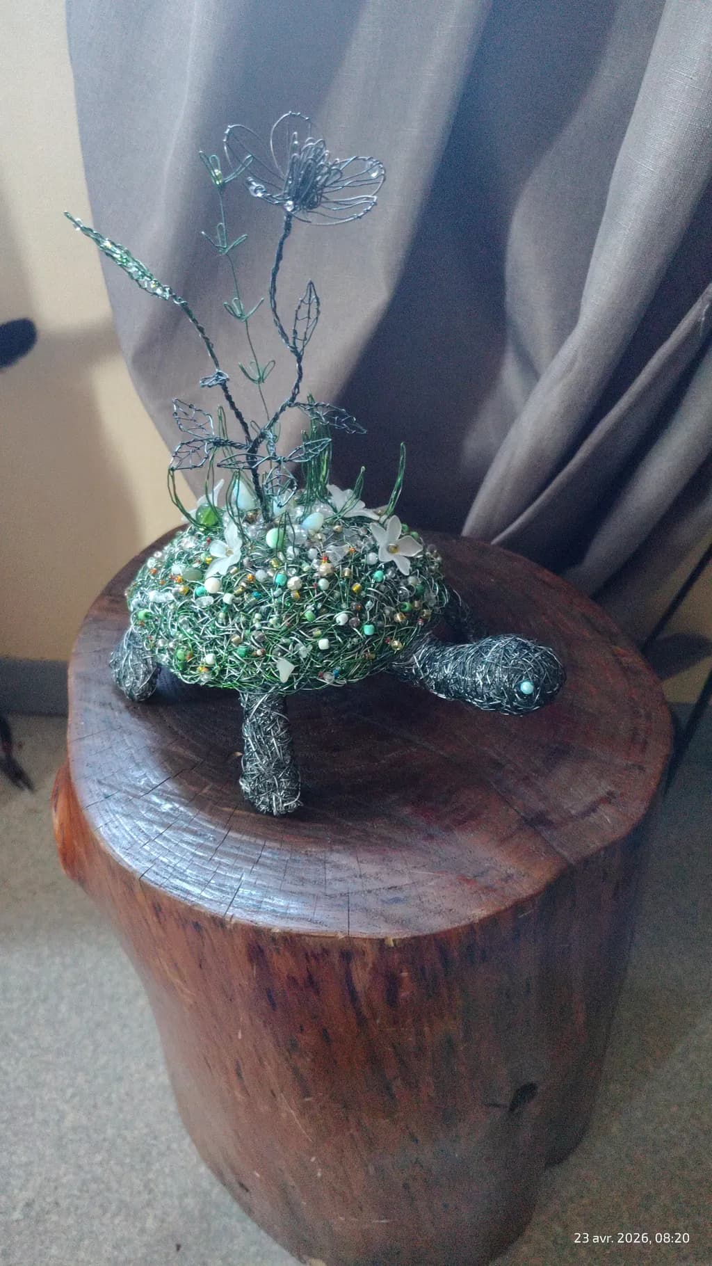 Floral Wire Turtle