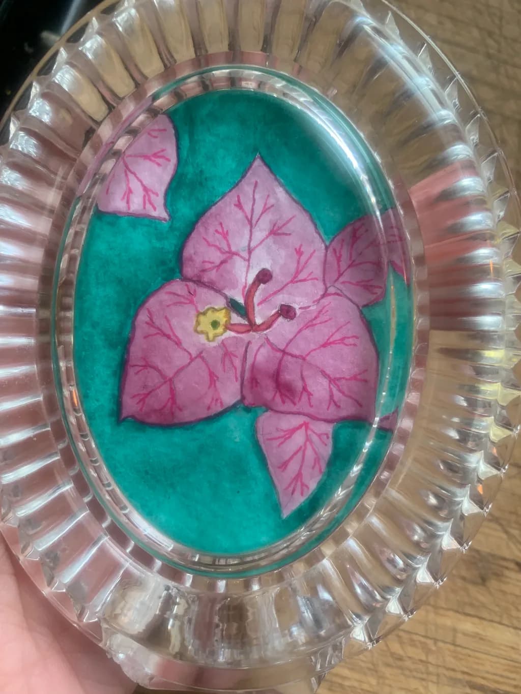 Pink Leaf Reflection