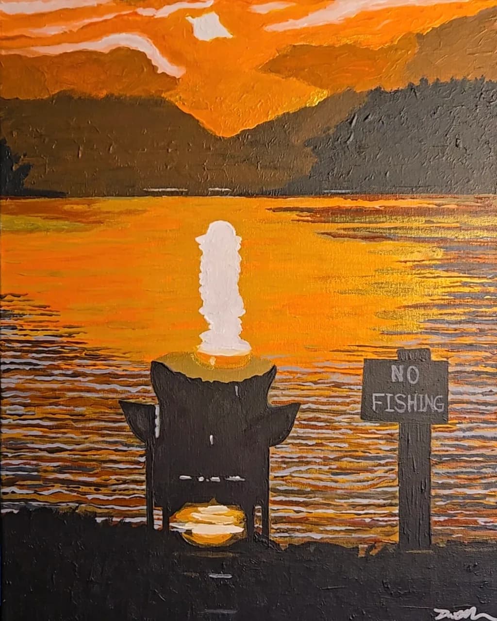 Golden Glow Reflections