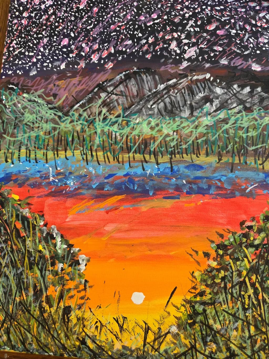 Starry Mountain Sunset
