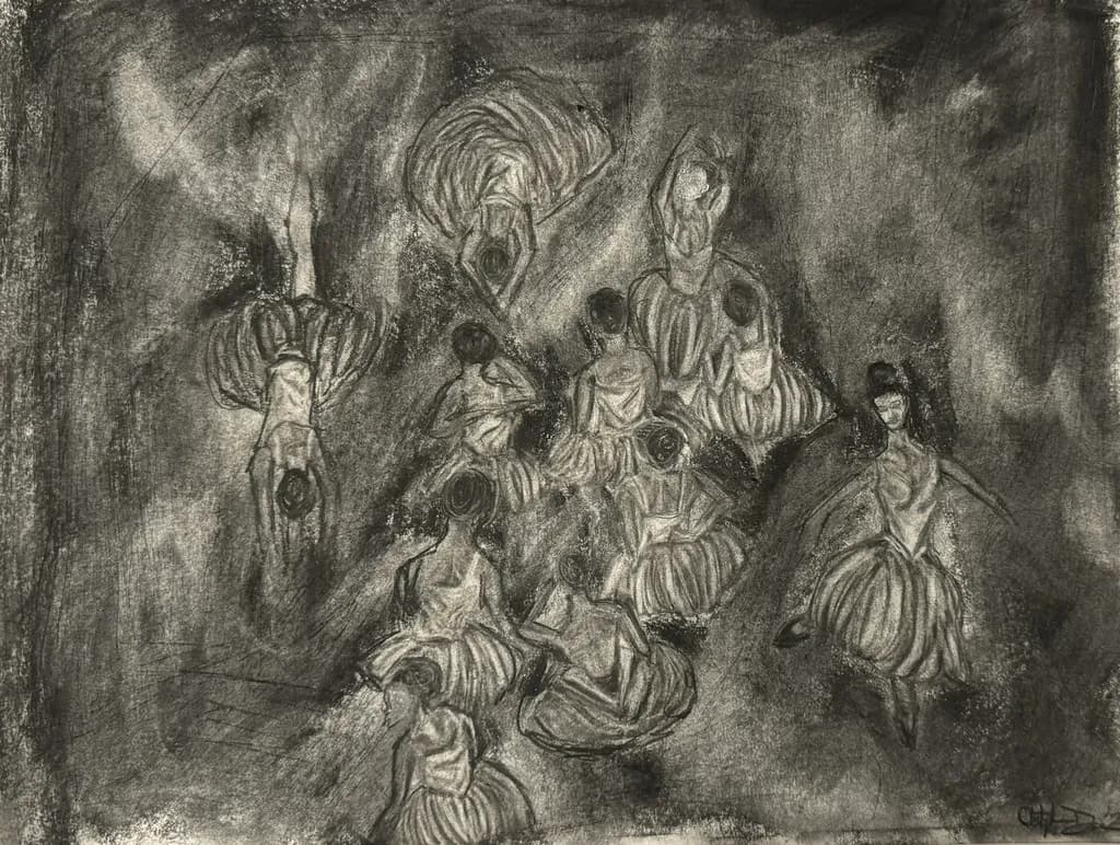 Charcoal Ballet Movement