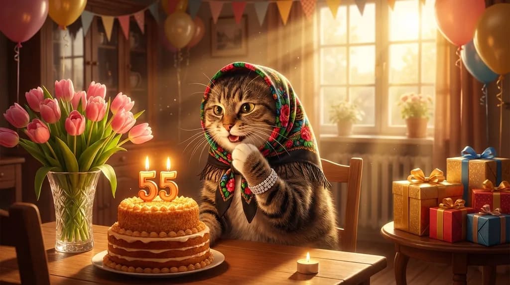 55th Celebration Cat