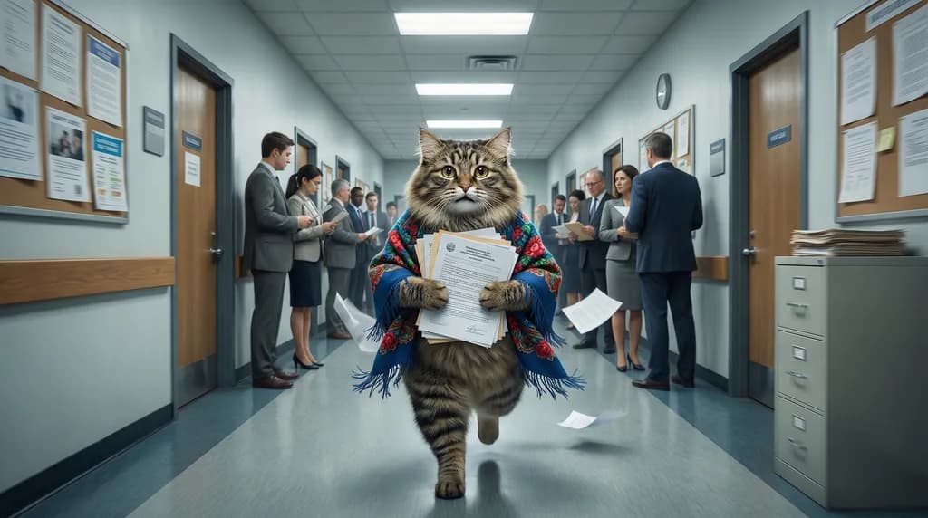 Office Courier Cat