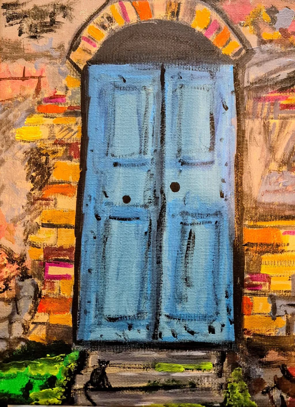 Blue Arched Door
