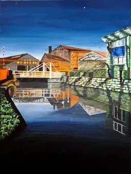 Rodley Canal Reflections - Fine art landscape print by Trevor Whetstones 