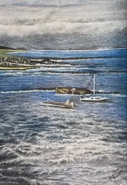 Boats At North Berwick. Fine art print by Trevor Whetstone