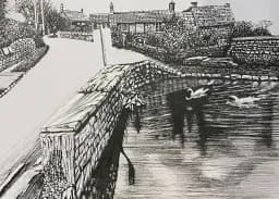 Worth Matravers, Dorset - Original pen drawing by Trevor Whetstone