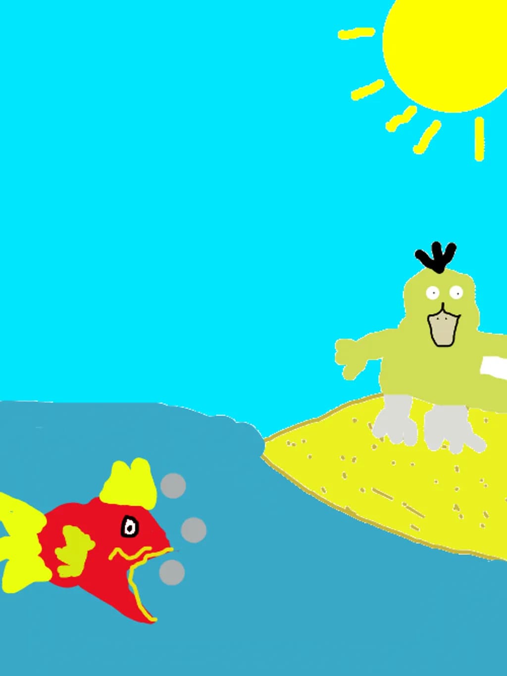 Sunlit Shore Encounter