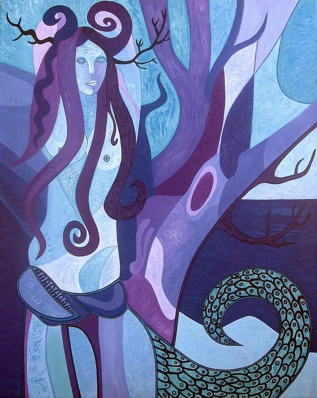 ''Goddess Morana'', acrylic on canvas, 50x40 cm