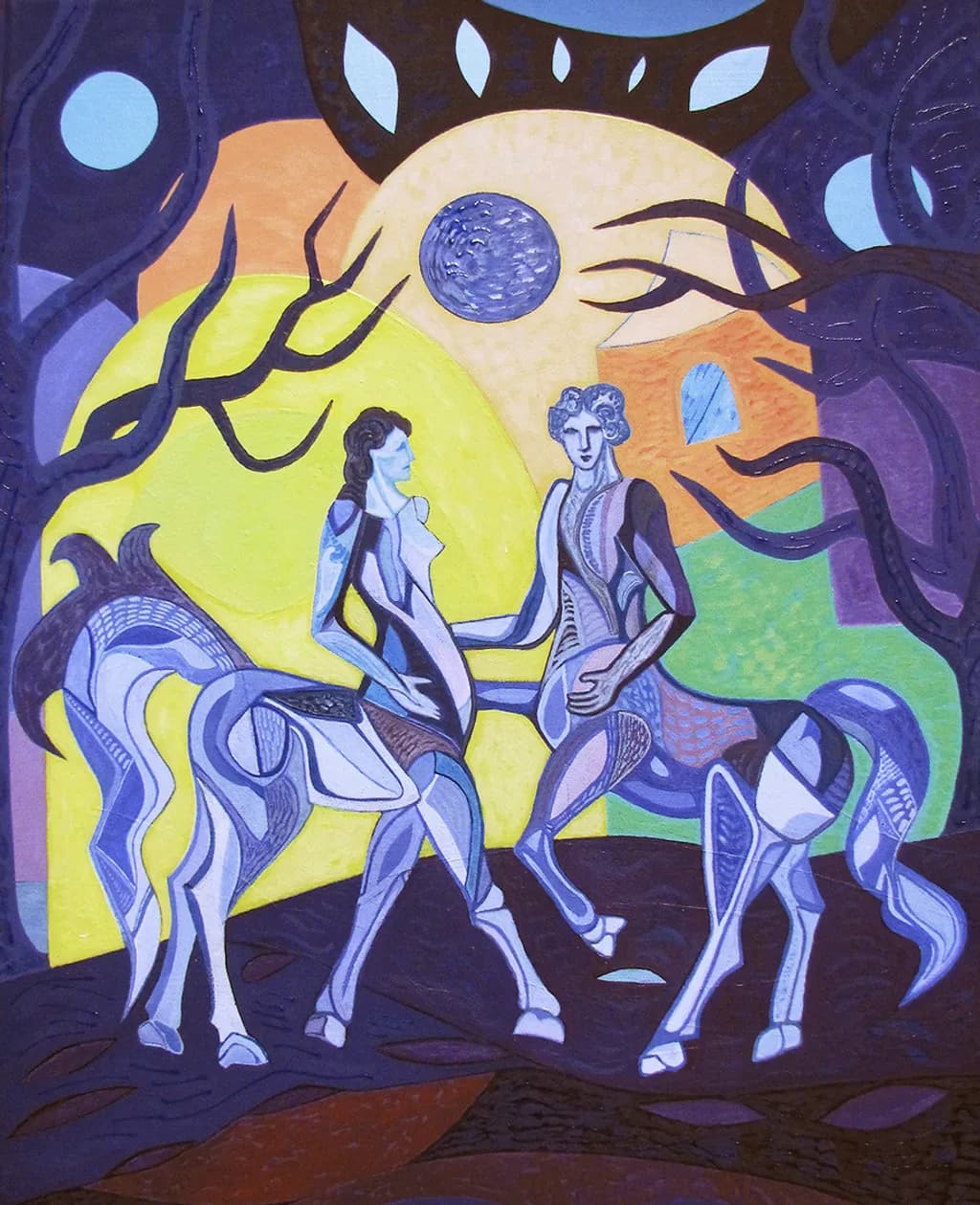 ''Centaur's Love'', acrylic on canvas, 60x50 cm