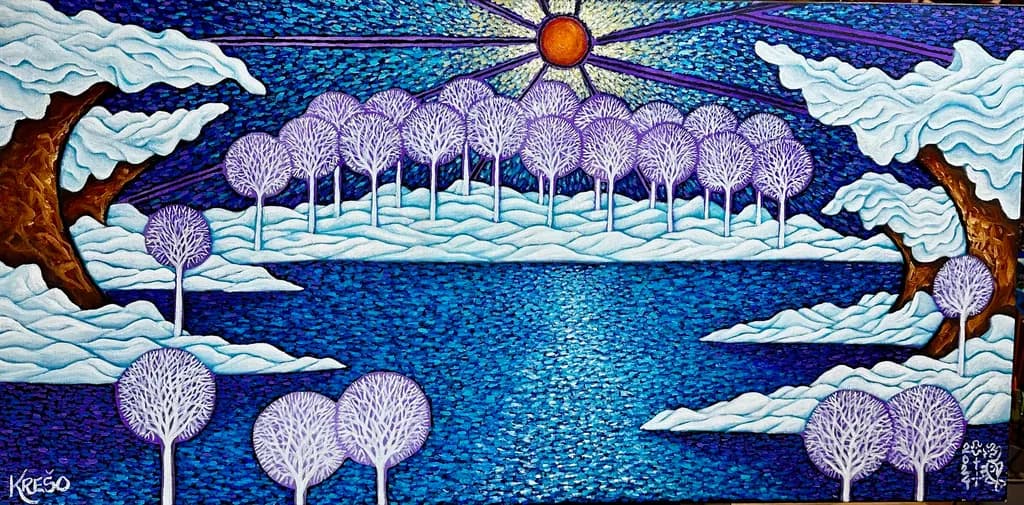 Lavender Grove Reflection