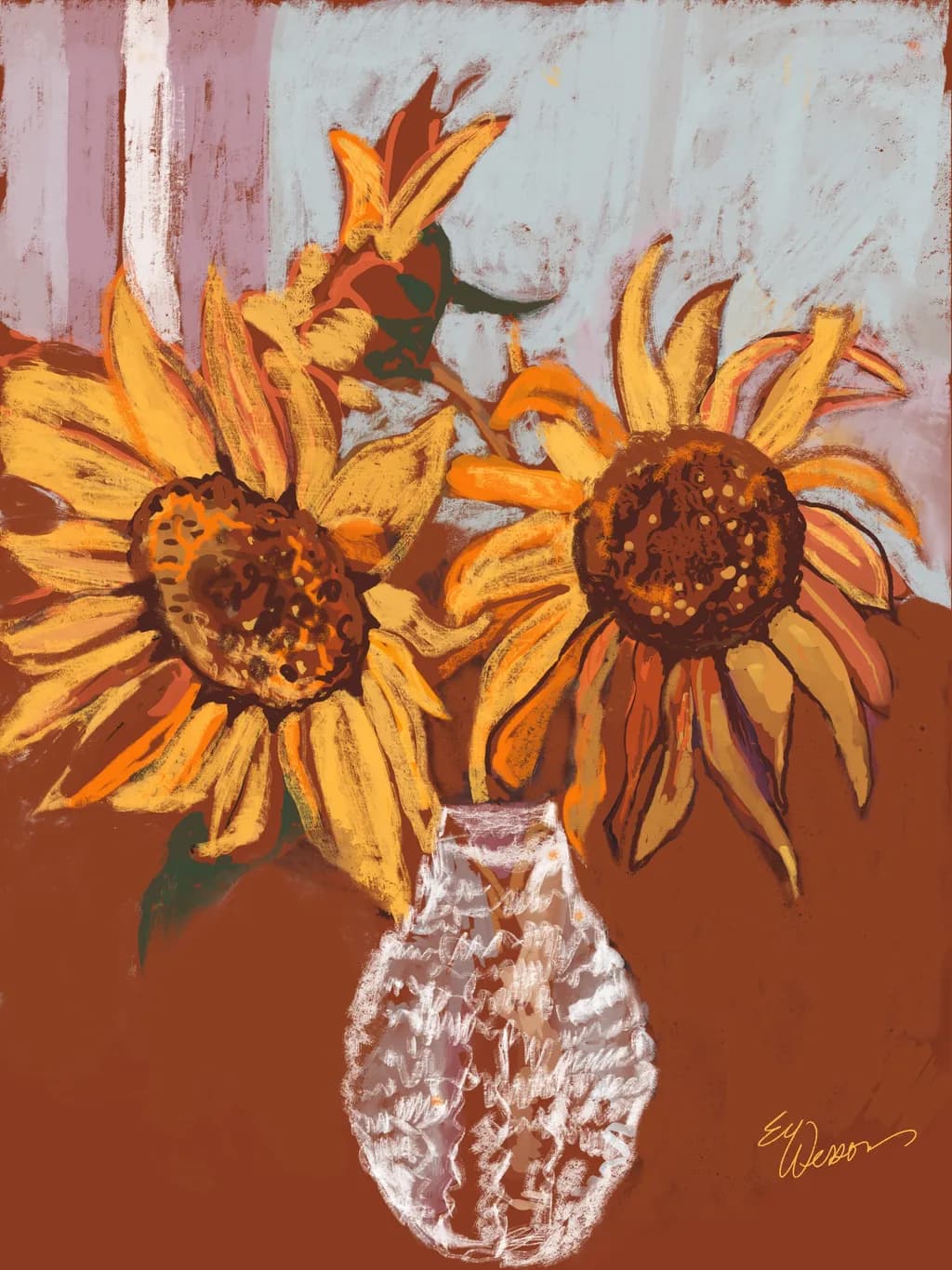 Sunflowers in Glass