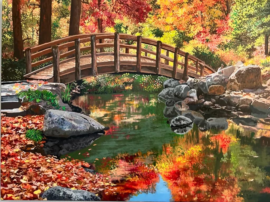 Autumn Reflection Bridge