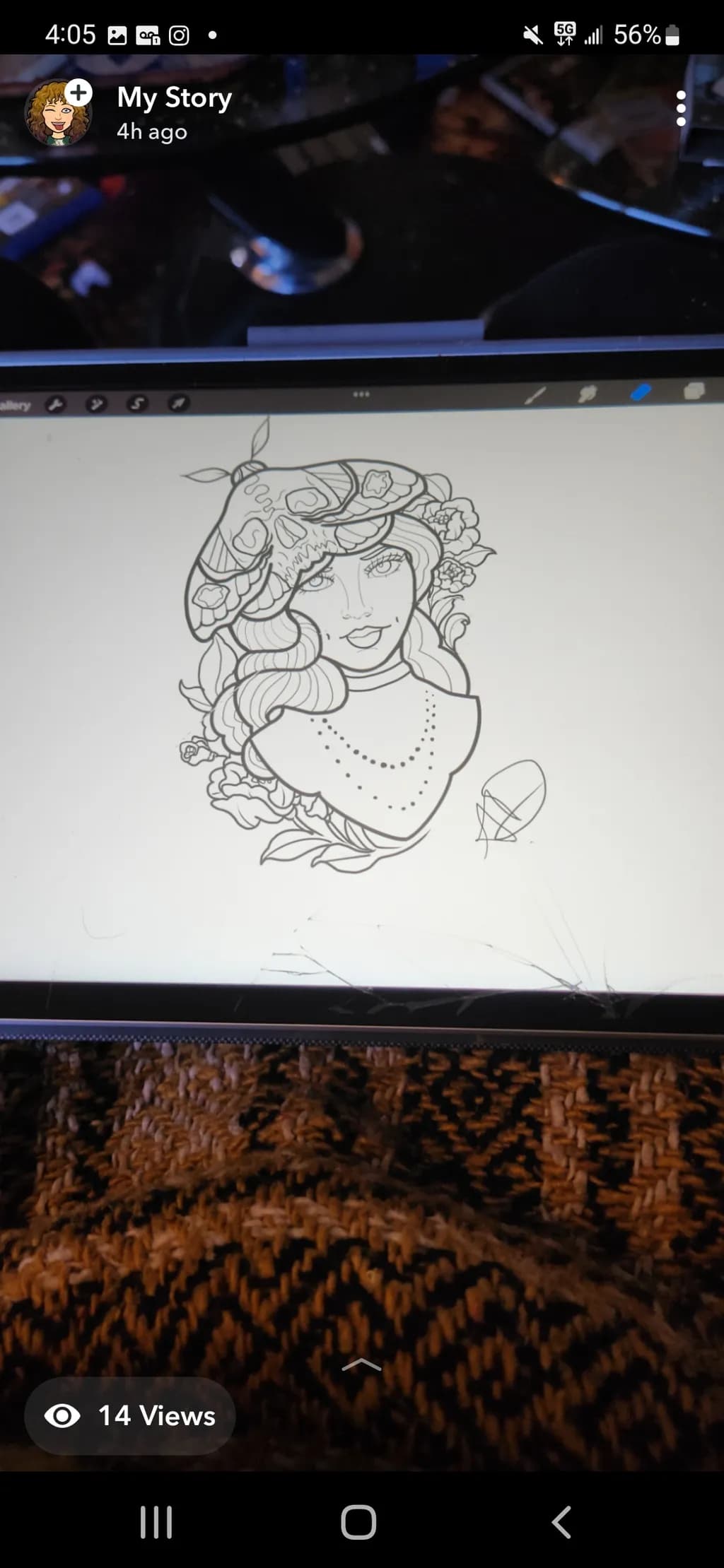 Floral Skull Muse
