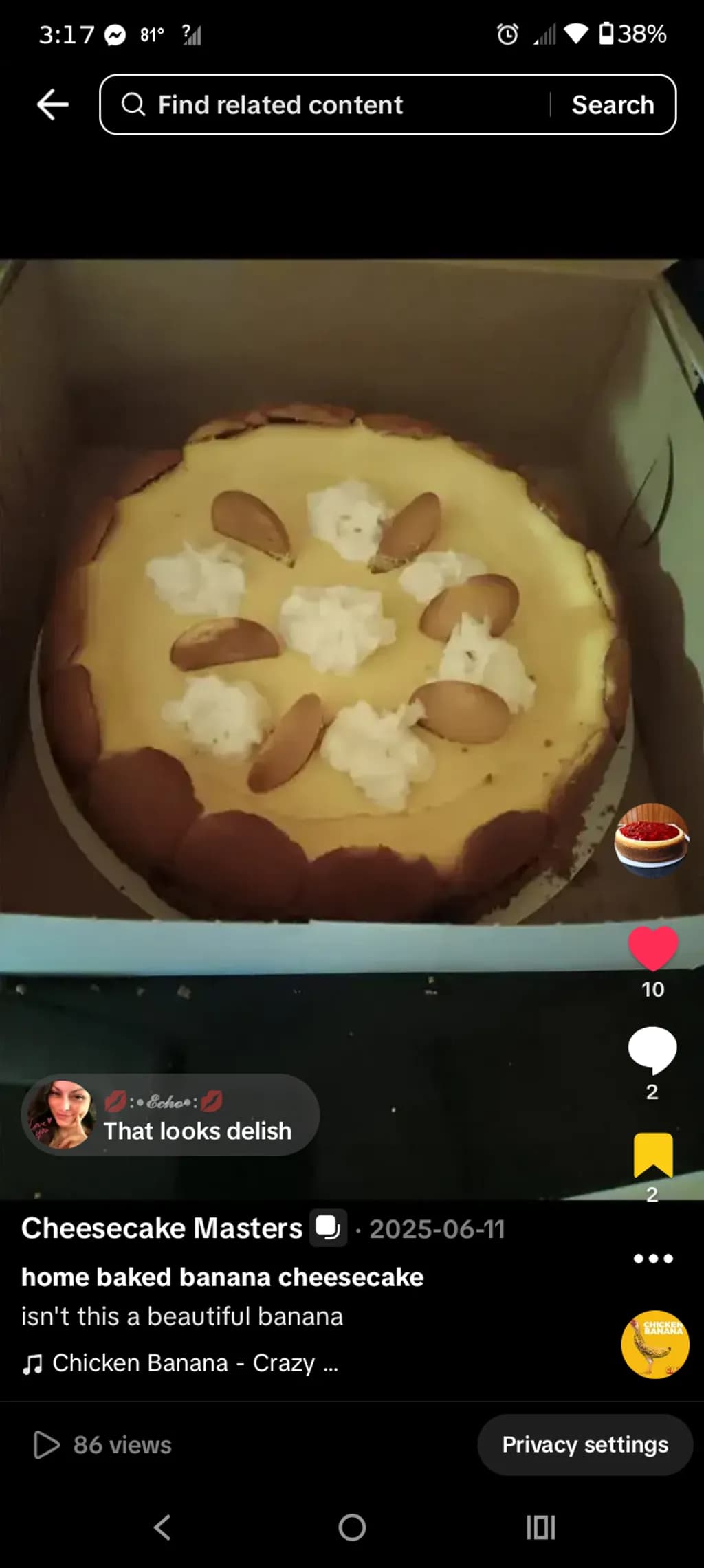 Banana Cheesecake Delight
