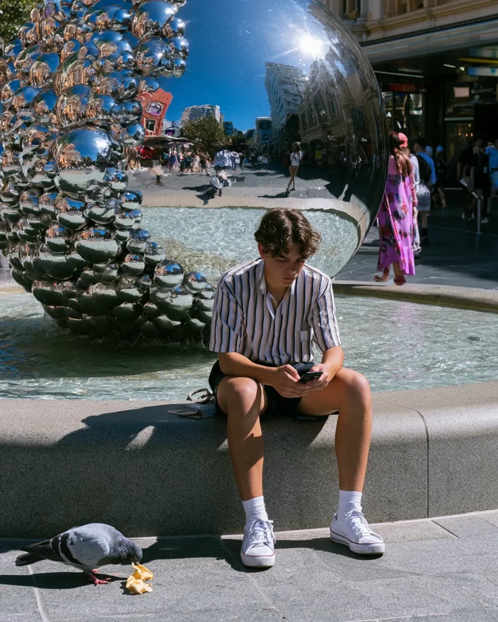 Reflections at the Fountain