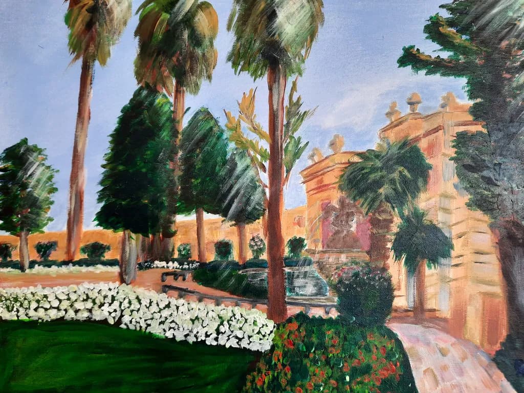 Sunlit Garden Pathway