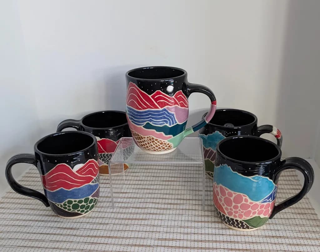 Moonlit Mountain Mugs