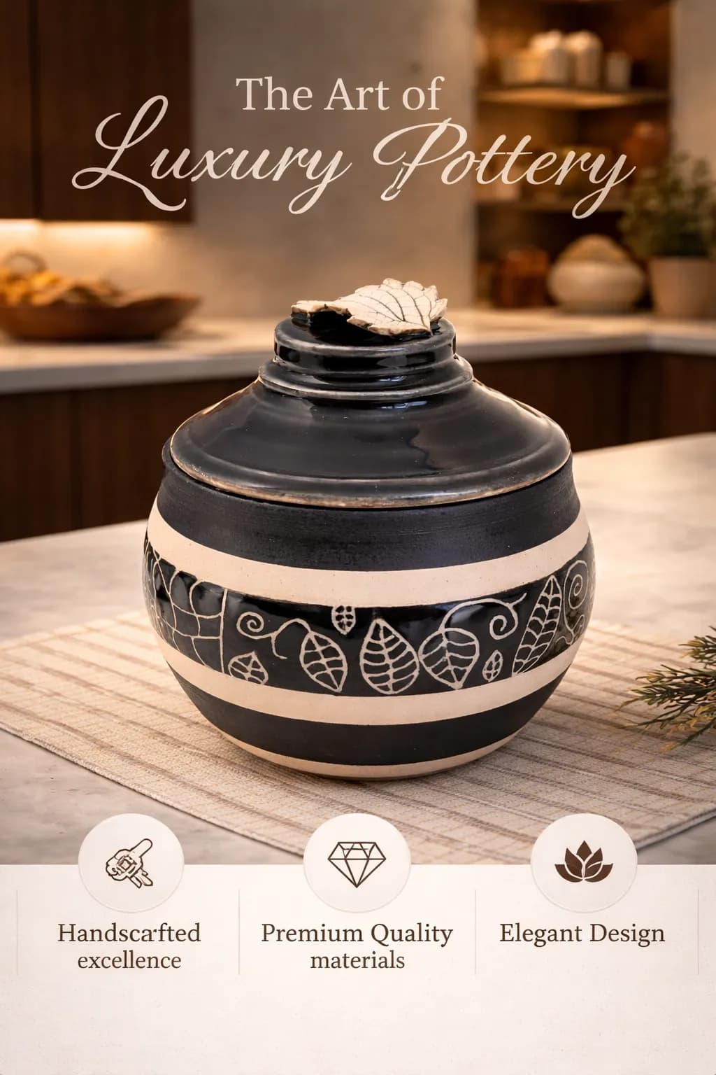 Sugar Bowl with Leaf