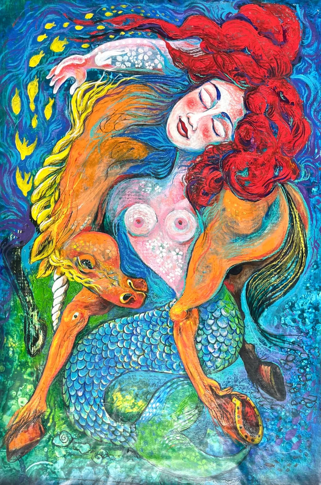 Mermaid and Horses