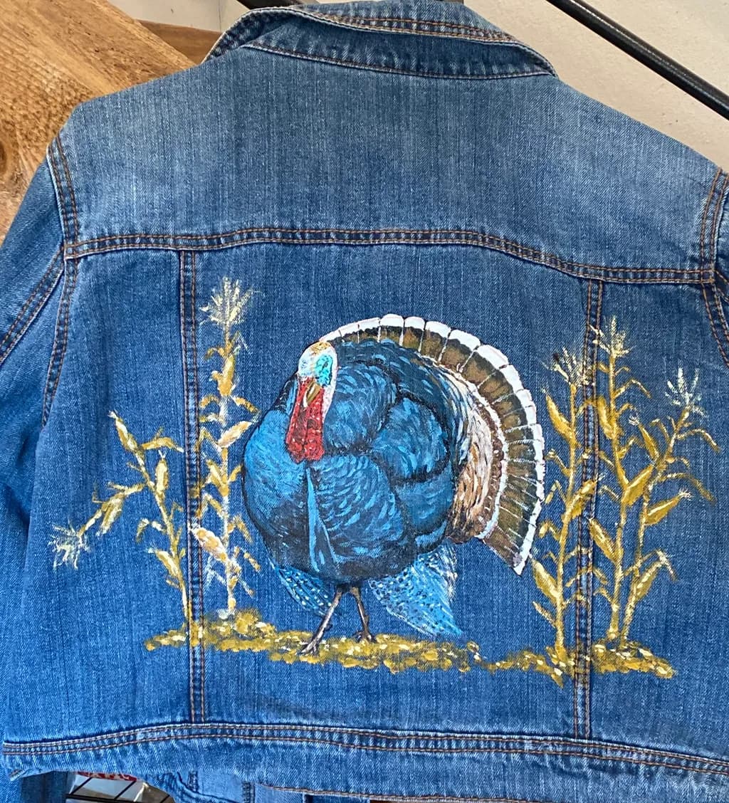 Denim Turkey Tapestry