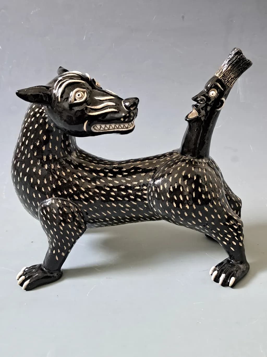 Dual Gaze Ceramic Beast