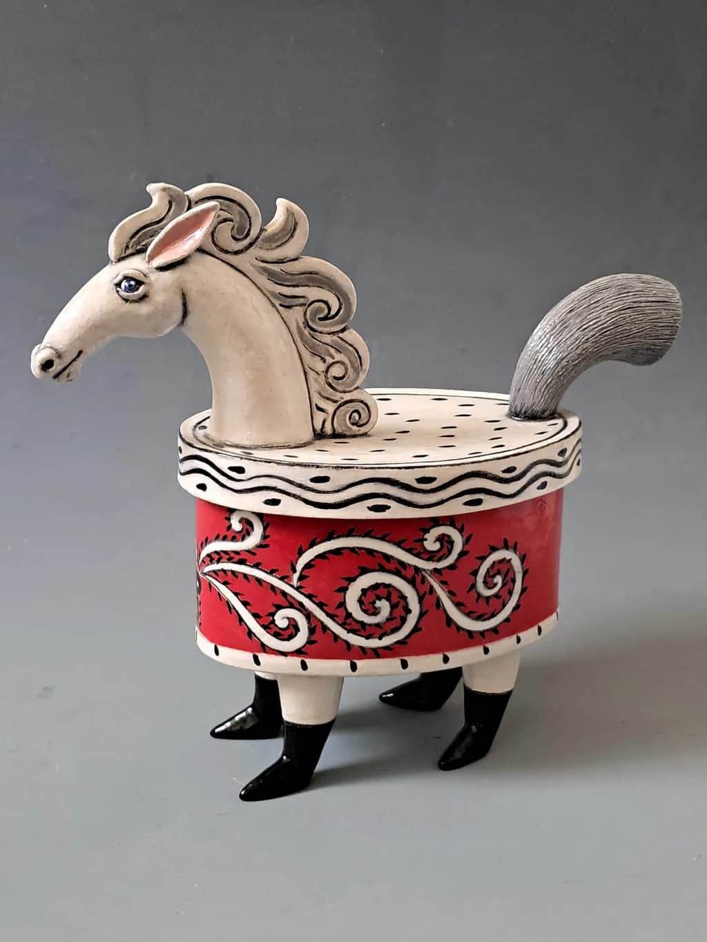 Swirling Horse Figurine