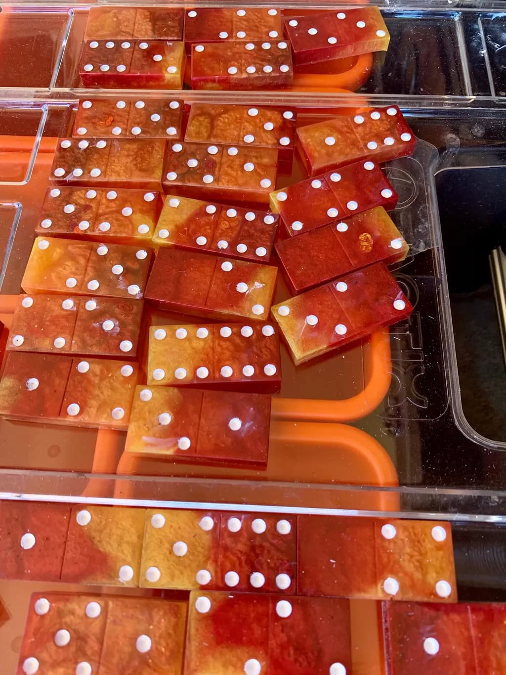 Amber Marbled Dominoes