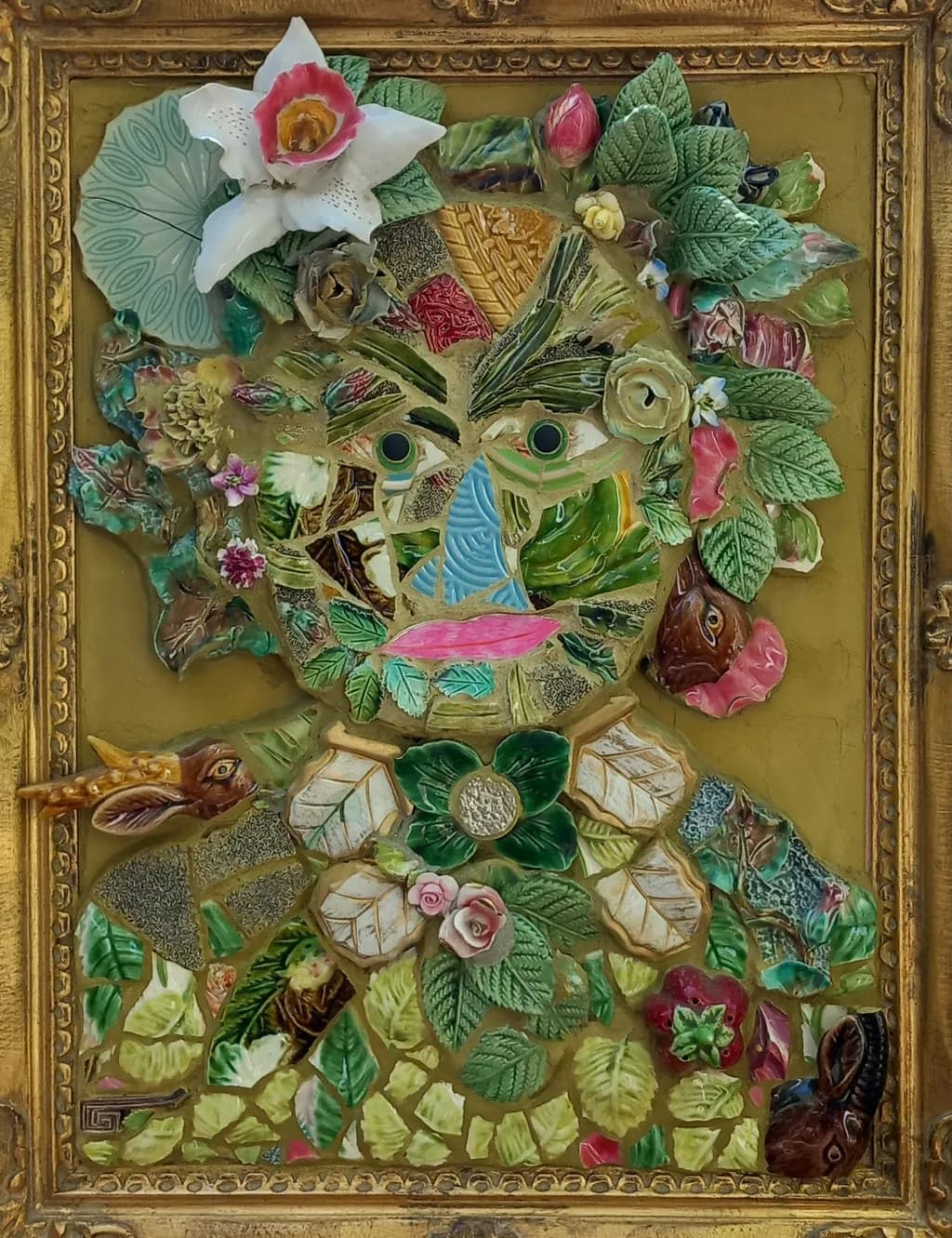 Floral Mosaic Portrait