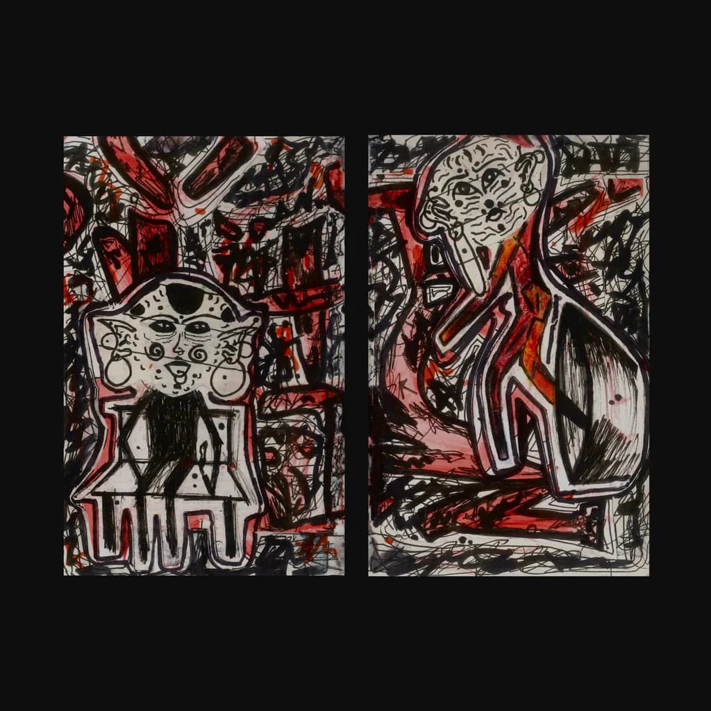 Dual Figures Abstract