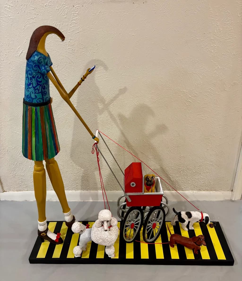 Dog Walk Sculpture