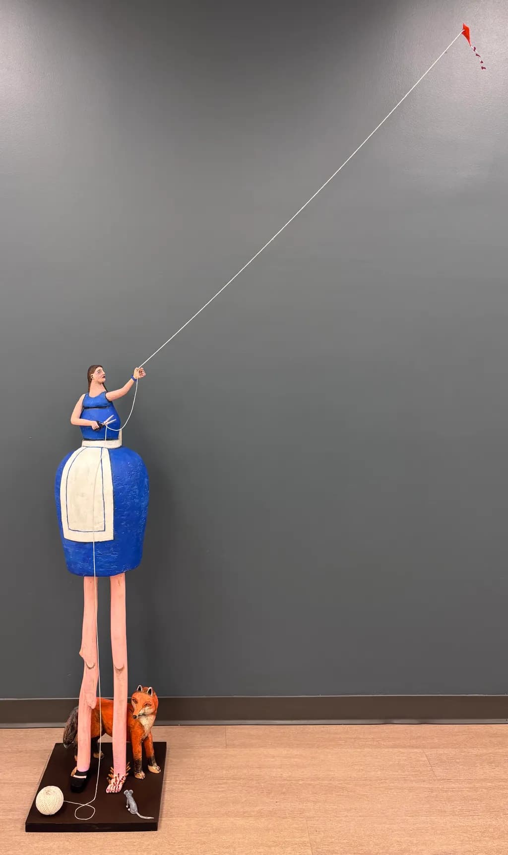 Woman with Kite and Fox