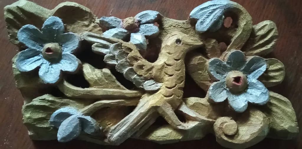 Floral Bird Relief