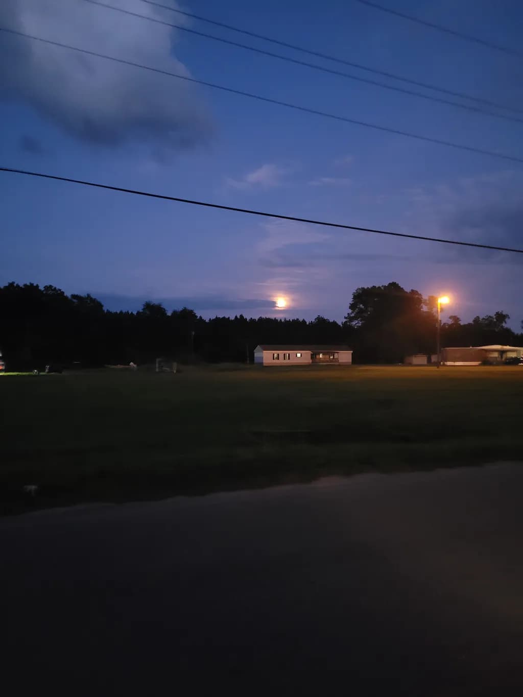 Night Sky Over Houses