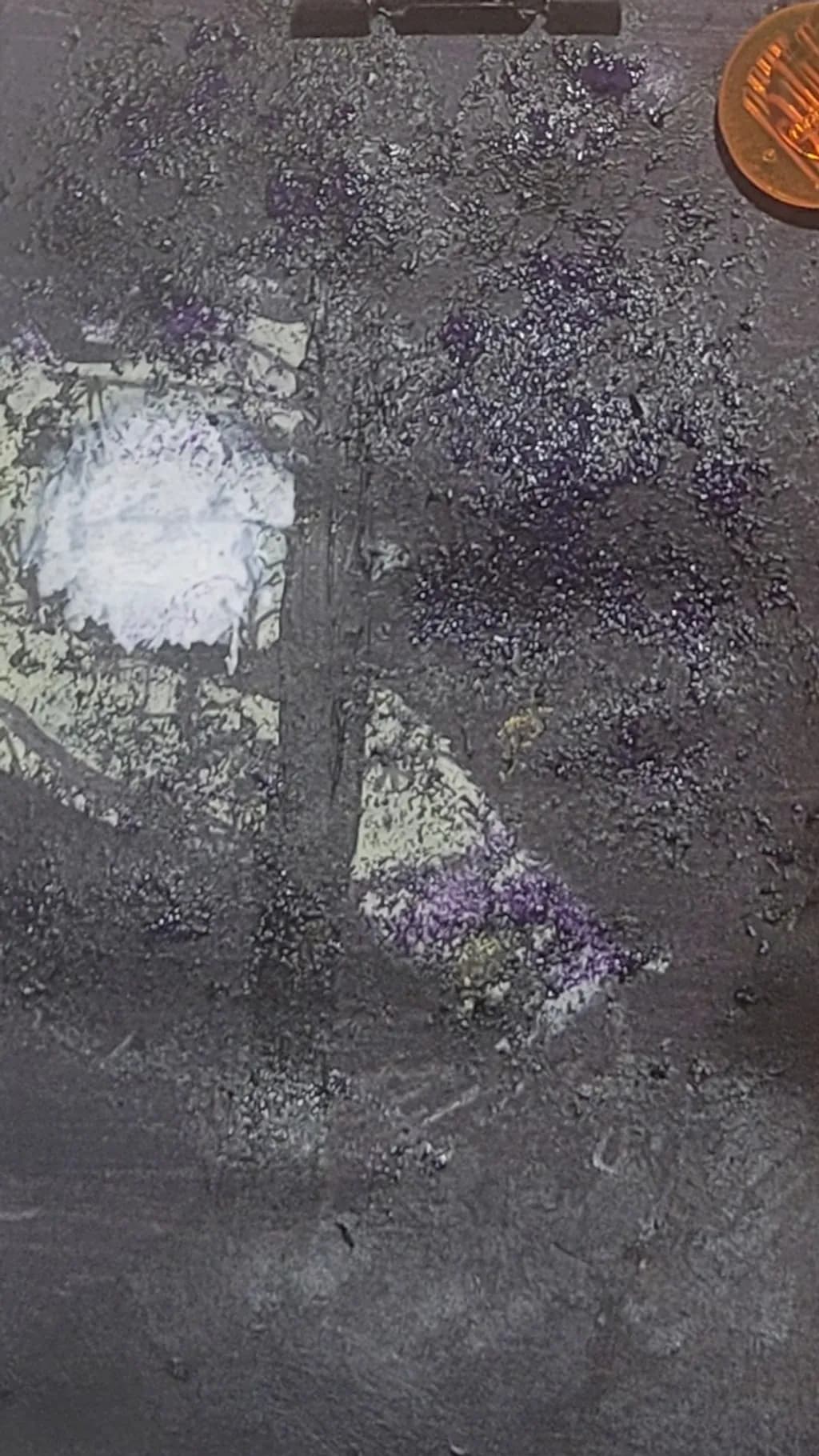 Textured Surface with Coin