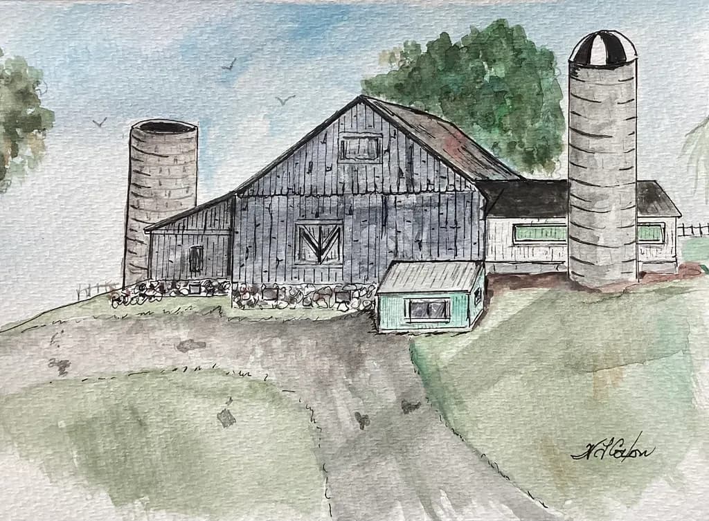 Rustic Farm Silos