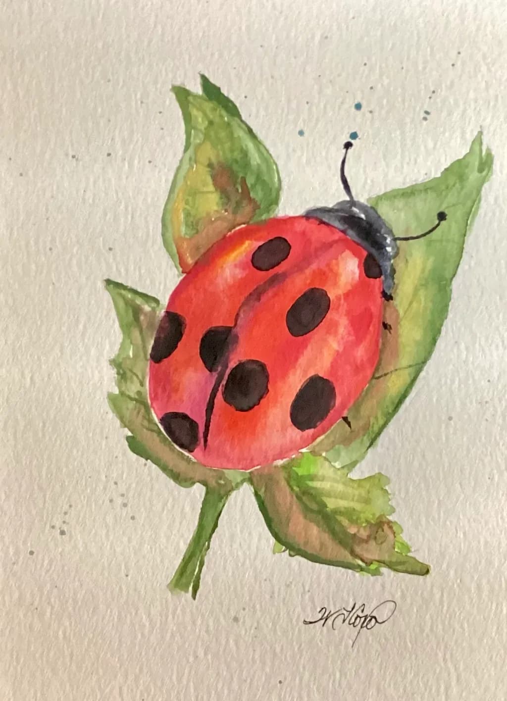 Ladybug on Leaves