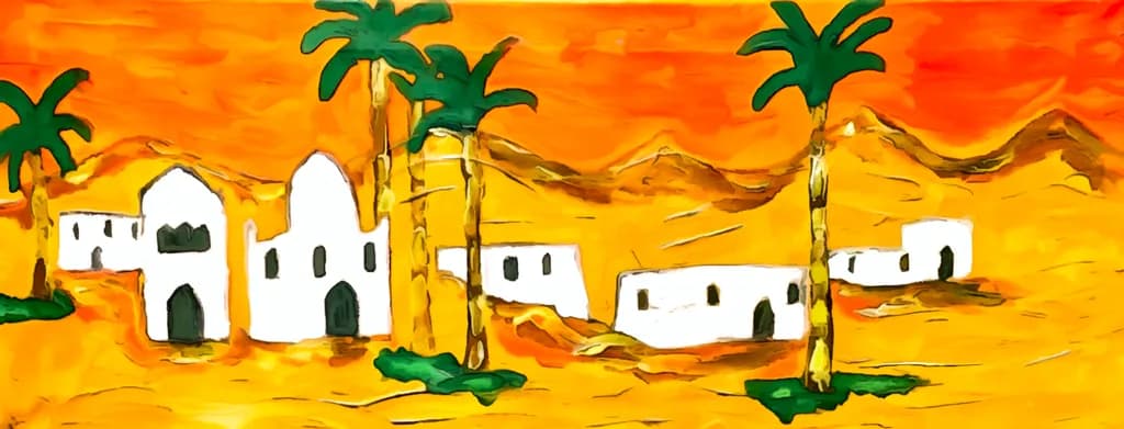 Desert Oasis Sunset