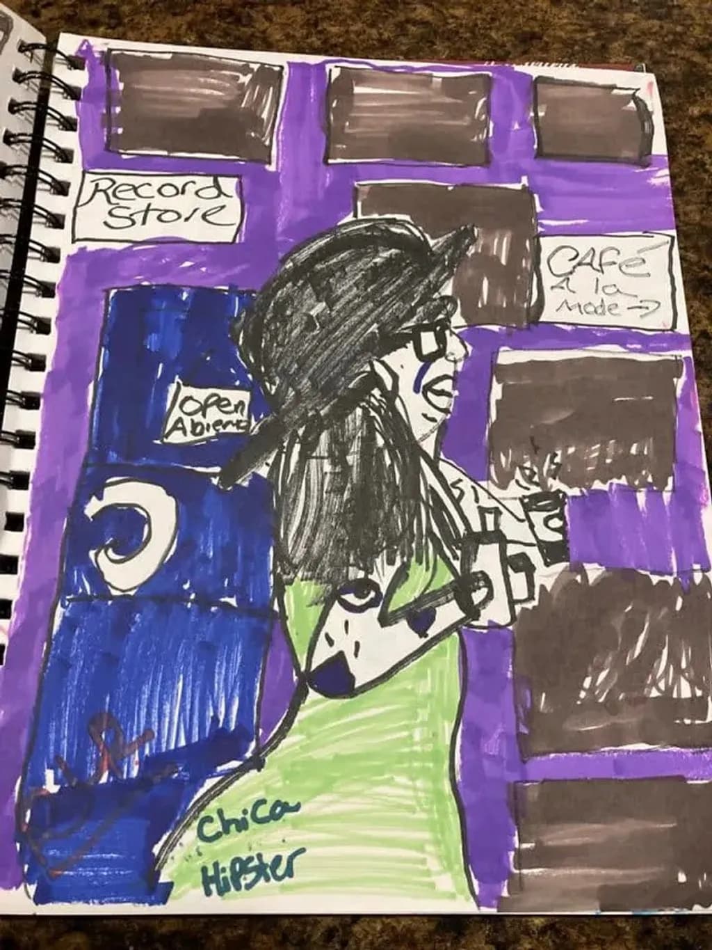 Chica Hipster Scene