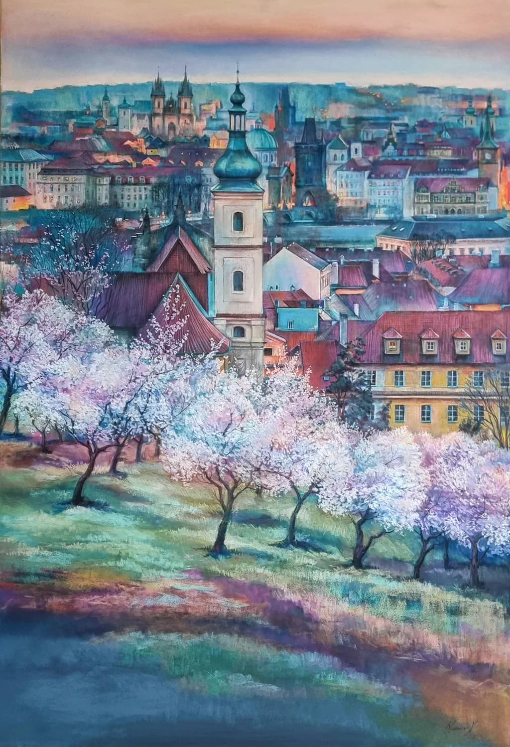 Spring Cityscape Evening