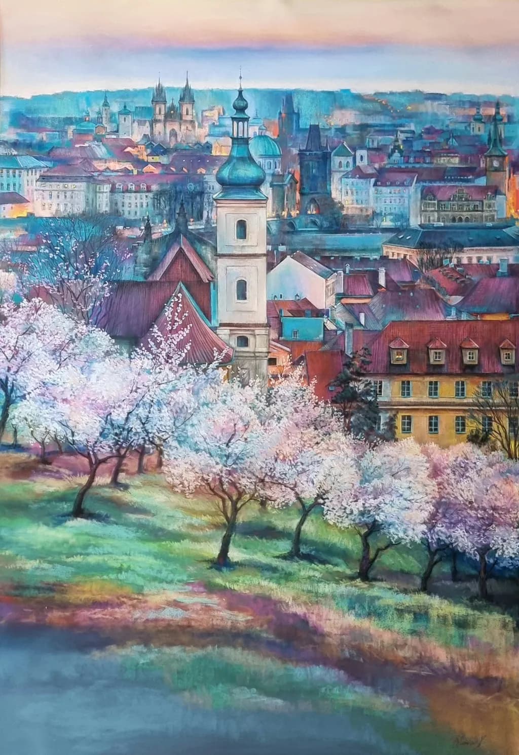 Spring Blossom Cityscape