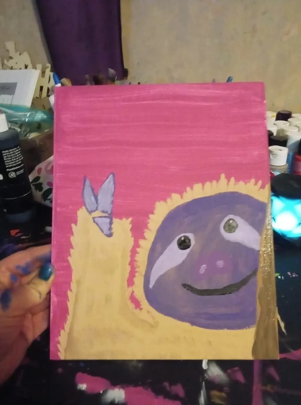 Purple Sloth Smile