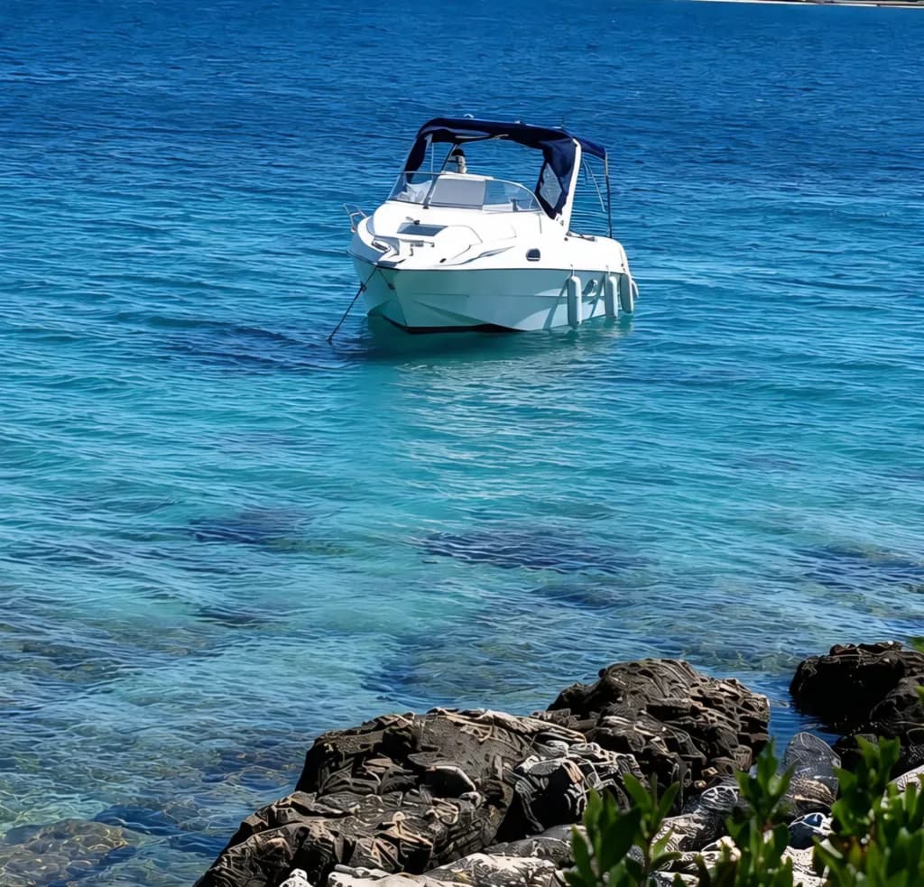 Boat on Clear Water