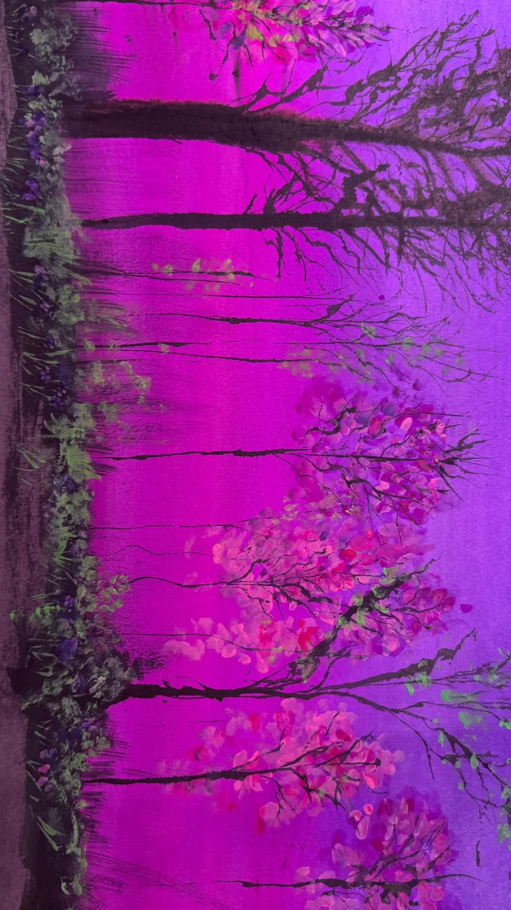 Purple Blossom Forest